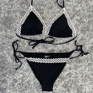 H&M black lace bikini